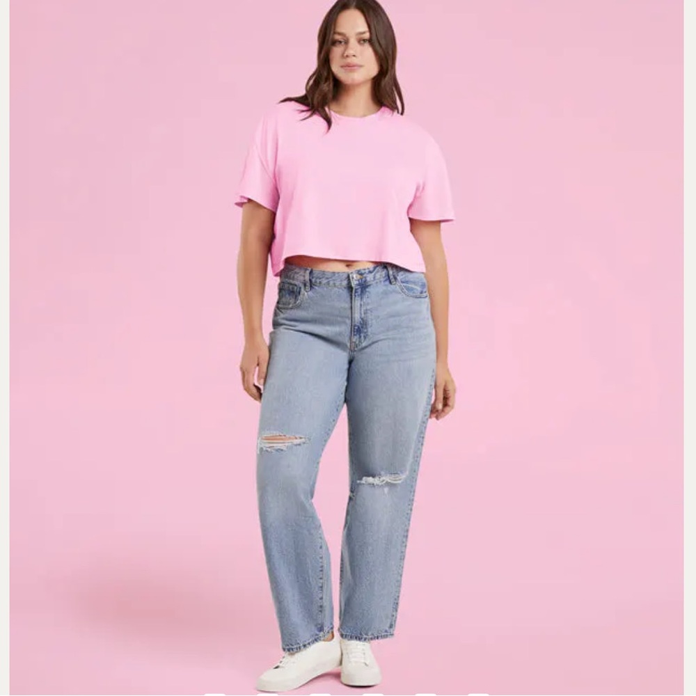 NUUDS crop tee in bubblegum (limited edition)